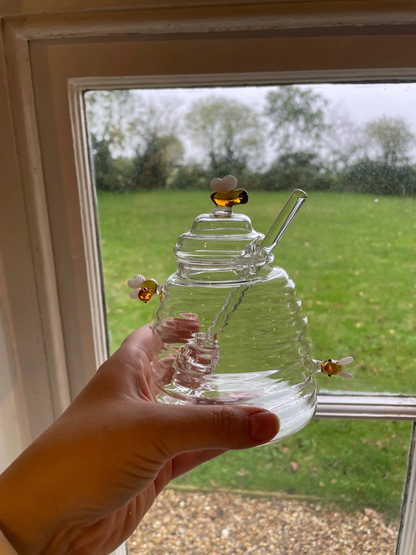 Glass Honey Jar with Dipper